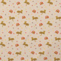 Cotton - Jersey - Rainbow Cheetah - Ivory