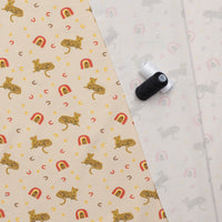 Cotton - Jersey - Rainbow Cheetah - Ivory