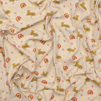 Cotton - Jersey - Rainbow Cheetah - Ivory