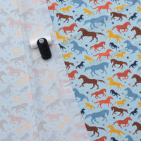 Cotton - Jersey - Horses - Blue