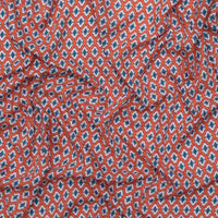 Rayon - Challis Print - Geometric - Orange