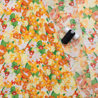 Rayon - Challis Print - Flower Fields - Yellow