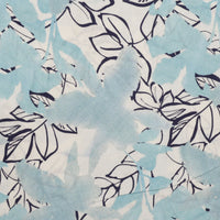 Linen Blend - Ibiza - Print - White Blue