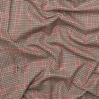Wool Blend - Suiting - Plaid - Red Brown Beige