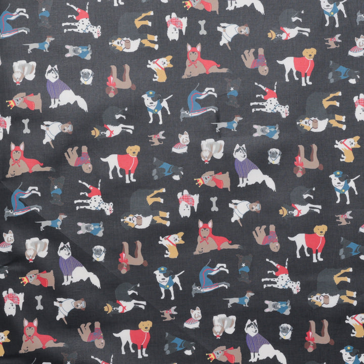 Splash Fabrics - Eco-Laminated Cotton - Dogs Ink