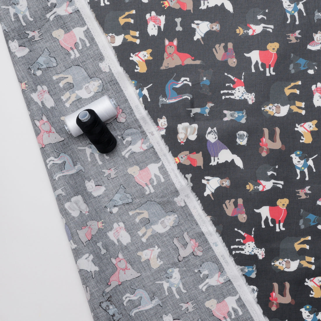 Splash Fabrics - Eco-Laminated Cotton - Dogs Ink