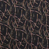 Viscose - Italian Designer - Challis - Black