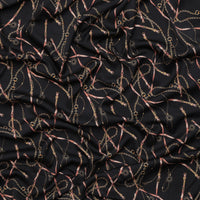 Viscose - Italian Designer - Challis - Black