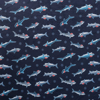 Dear Stella - Minky - Holiday - Santa Jaws - Navy