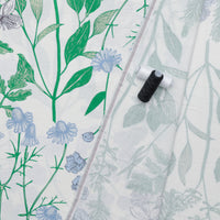 Rayon Linen - Palma Print - Off White Blue Green