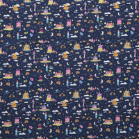 Camelot - Licensed Cotton - Heart of a Princess Palace - Navy