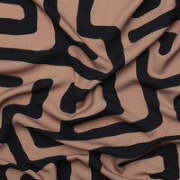Viscose - Noelle - Digital Twill Print - Coffee Black