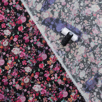 Viscose - Italian Challis - Black Floral - Assorted