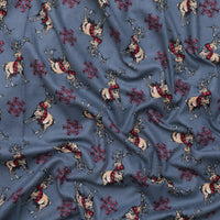 Cotton - Flannelette - Reindeer - Grey