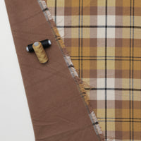 Viscose Blend - Plaid Coating - Olive Oil