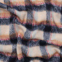 Wool Blend - Coating - Brushed Tweed - Navy Off White