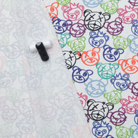 Cotton Blend - Cannes French Terry - Bear - White Multi