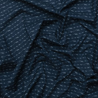 Cotton - Litter Ary Cats - Script - Indigo