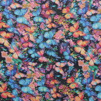 Cotton - Wide Back Sateen - Stained Glass - Butterflies