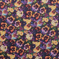 Cotton - Wide Back Sateen - Stained Glass - Pansies