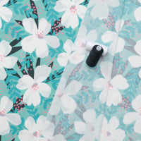 Katia - Cotton - Light Poplin - Neon Flower - Turquoise