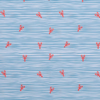 Poly Blend - Recycled Swimsuit Knit - Lobster Stripe