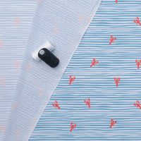 Poly Blend - Recycled Swimsuit Knit - Lobster Stripe