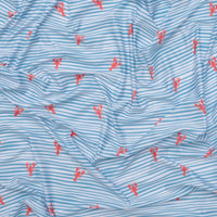Poly Blend - Recycled Swimsuit Knit - Lobster Stripe