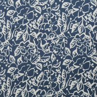 Stof - Viscose - Light and Lush Twill - Cream Flowers - Navy