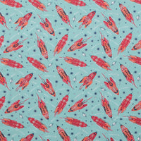 Moda - Cotton - 321 Blast Off - Vintage Rockets - Blue Nebula