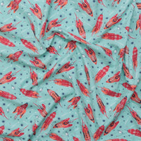 Moda - Cotton - 321 Blast Off - Vintage Rockets - Blue Nebula
