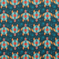 Camelot - Cotton - Truth Collection - Turtle Journey - Deep Teal