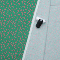 Riley Blake - Flannel - Designer - Candy Canes - Green