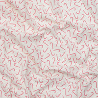 Riley Blake - Flannel - Designer - Candy Canes - Cream