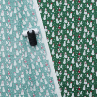 RJR Fabrics - Cotton - Snow Day Fun - Snowmen Fun - Green