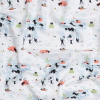 Dear Stella - Cotton - Cats In The Laundry - Rince Repeat - White