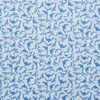 Makower UK - Cotton - Deep Blue Sea - Sea Fins & Tails - White