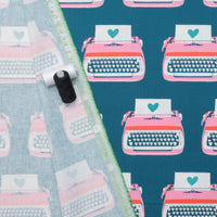 Ruby Star - Canvas - Best Day Ever - Typewriters - Teal