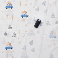 Cotton - Double Gauze - Print - Bear In The Woods