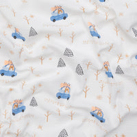 Cotton - Double Gauze - Print - Bear In The Woods