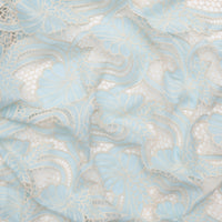 Cotton Blend - Zahara Embroidery - Natural Blue