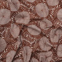 Figo - Cotton Linen - Rhythm & Leaves - Large Floral - Ochre