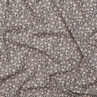 Figo - Cotton Linen - Rhythm & Leaves - Chain Floral - Black