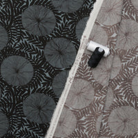 Figo - Rayon - Rhythm & Leaves - Large Floral - Black