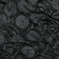 Figo - Rayon - Rhythm & Leaves - Large Floral - Black