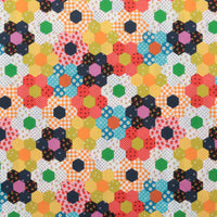 Ruby Star - Cotton - Catnap - Flower Garden - Warm Red