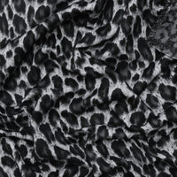Wool Blend - Italian Coating - Cheetah - Black Grey