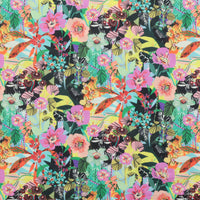 Kitty McCall - Cotton - Vibrant Botanica - Flower Garden - Jungle