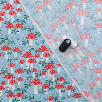 Moda - Cotton - Funny Valentine - Mushrooms - Sky