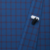 Wool - Suiting - Plaid - Indigo Maroon